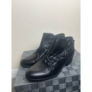 Naturalizer Boots Women's Size 7 Black Booties Autumn Preppy Casual Heeled Shoes